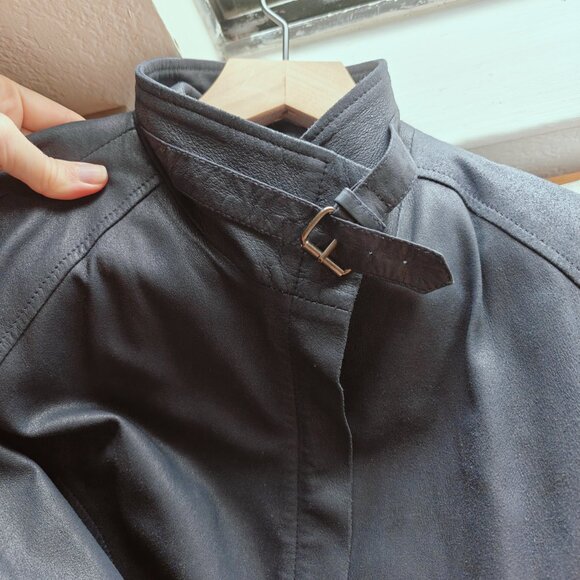 Bottega Ricasoli Dark Blue Sheep Leather Jacket - Picture 4 of 7